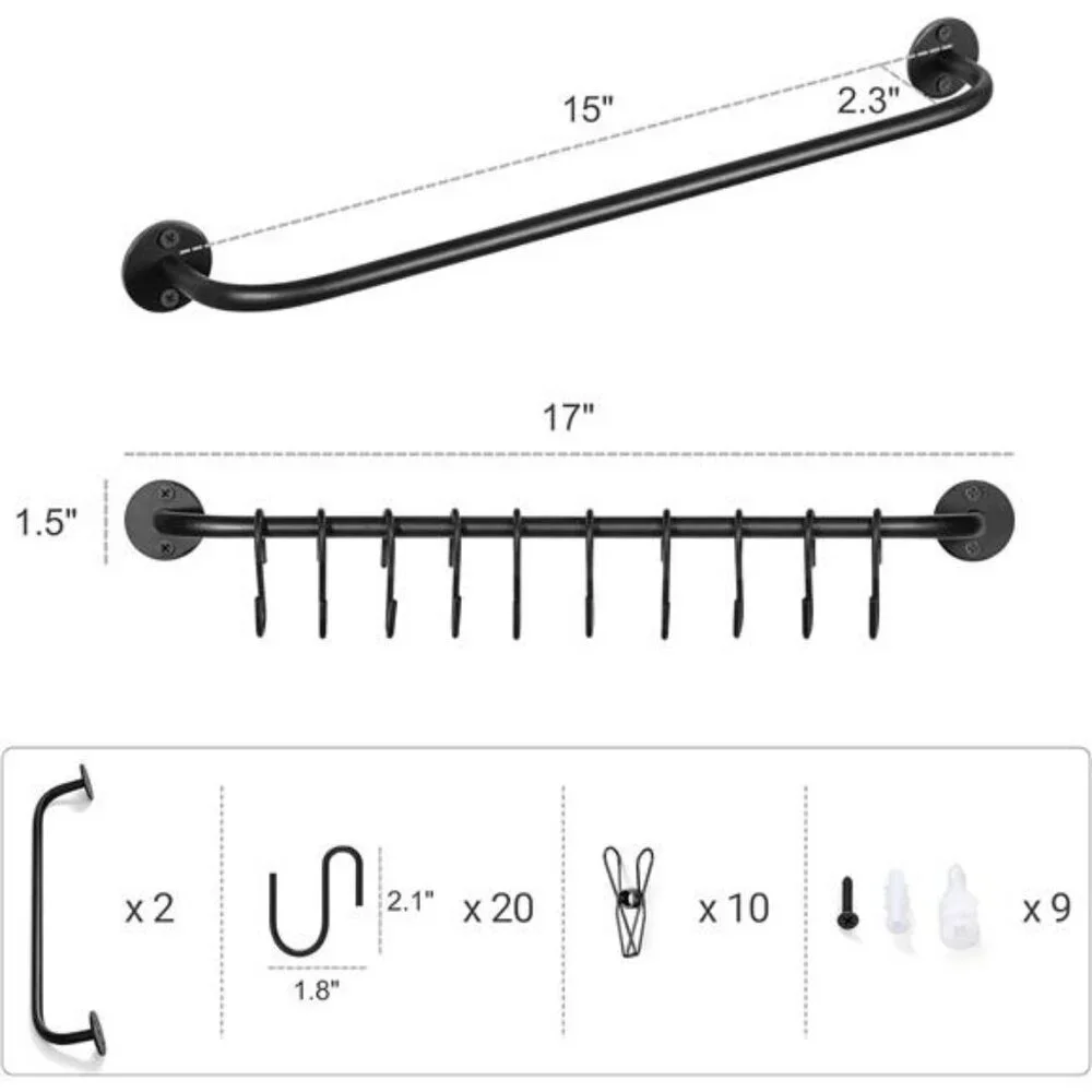 Wall Hat Rack Organizer Set with Hooks Baseball Cap Holder Closet Storage